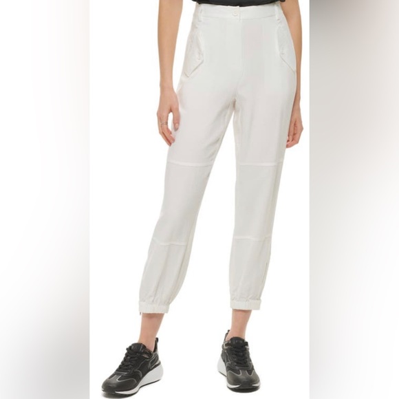 DKNY Zip Cuff Woven Joggers - Picture 1 of 4